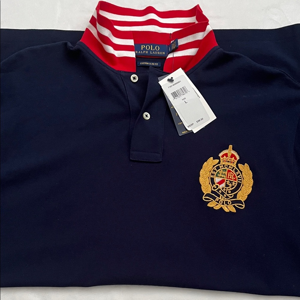 Polo by Ralph Lauren Navy Polo with Red Accents